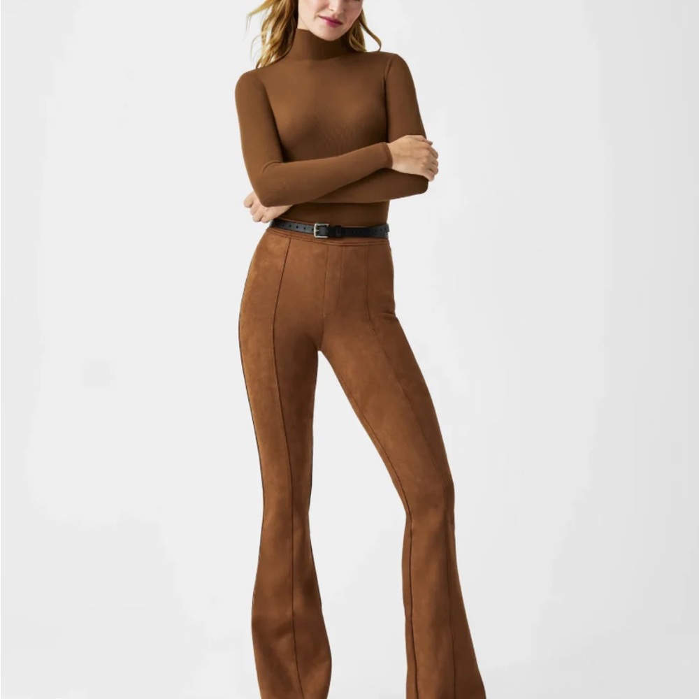 SPANX Brown Boot Cut Flare Jumpsuit